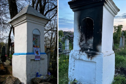 Старинная часовня сгорела на кладбище в Сморгони